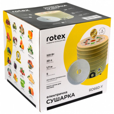 Сушка для овочів та фруктів Rotex RD660-Y-13-зображення