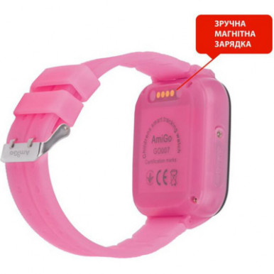 Смарт-часы Amigo GO007 FLEXI GPS Pink-10-изображение