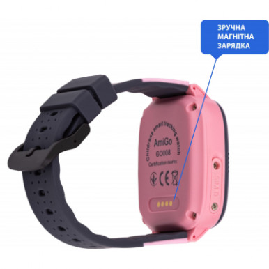 Смарт-годинник Amigo GO008 MILKY GPS WIFI Pink (873293)-9-зображення