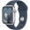 Apple Watch Series 9 GPS 41mm Silver Aluminium Case with Storm Blue Sport Band - M/L (MR913QP/A)-0-изображение