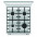 Плита Gorenje K5121WH/комбинированная/50х60 см/ газконтроль/А/эмалированные решетки/гриль/белая-7-изображение
