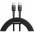 Дата кабель USB-C to USB-C 1.0m 3A 60W Cafule Black Baseus (CATKLF-GG1)-0-зображення